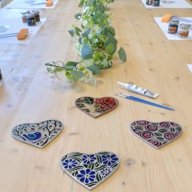 Anyák napi szív mandala festés - Workshop