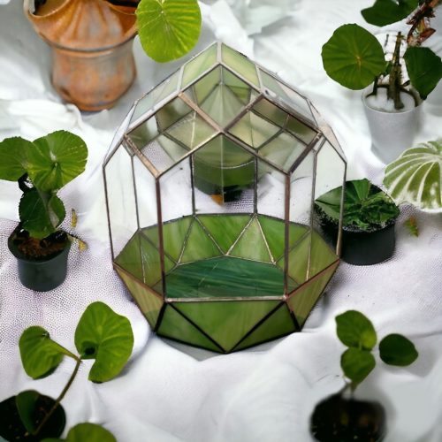 Kreatív lakásdekoráció - Geometrikus Botanic florárium üvegből