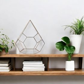 Virágtartó florárium üveg - Jázmin - Stílusos üveg lakásdísz