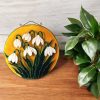 Design lakásdekoráció - Felakasztható festett hóvirág ablakdekor