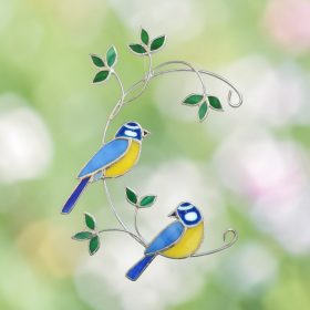 Kékcinke pár - Függeszthető ablakdekoráció