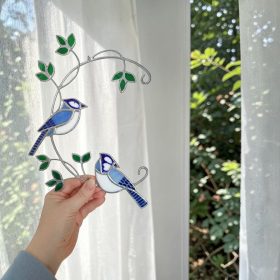 Kékszajkó pár - Függeszthető ablakdísz
