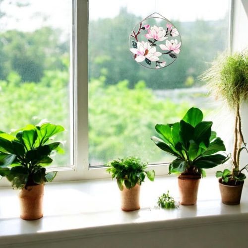 Tavaszi ablakdekoráció - Magnóliák