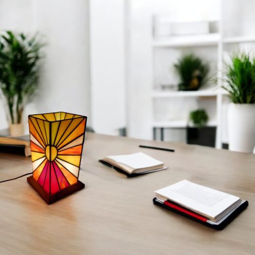 Napkelte Fényei - Szögletes tiffany lámpa