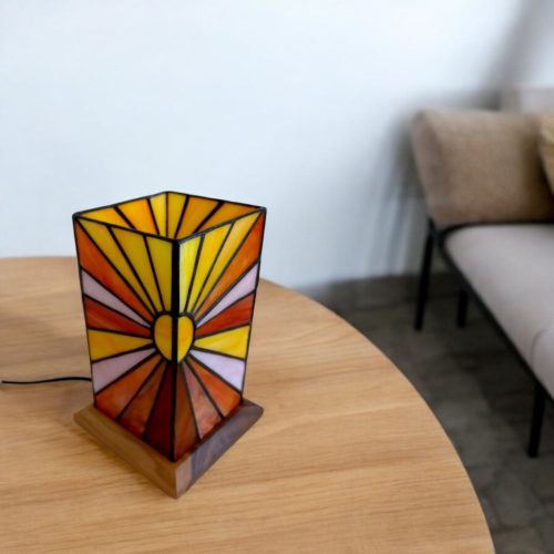 Szögletes tiffany lámpa - Japandi stílusú otthonokba