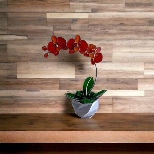 Elegáns virágdekor - Üveg orchideák több színben