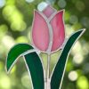 Tulipán szál üveg örökvirág - Rózsaszín