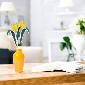 Tulipán szál üveg örökvirág - Sárga