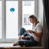 Meditatív hangulatú lakásdekoráció - Türkiz lótuszvirág függődísz