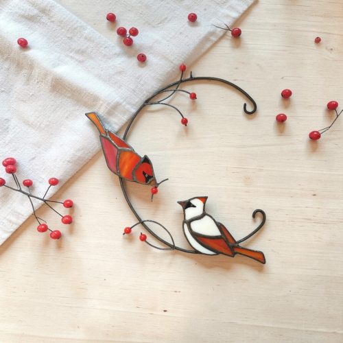 Vörös pintyek - Függeszthető ablakdekoráció