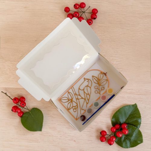 Vörösbegy Üvegfestő DIY alkotócsomag