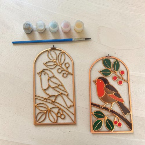 Vörösbegy Üvegfestő DIY alkotócsomag