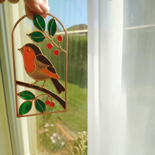Vörösbegy Üvegfestő DIY alkotócsomag