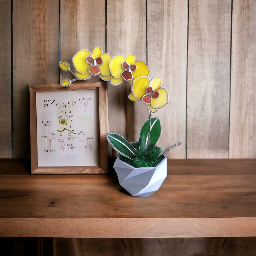 Gondozásmentes üveg orchidea dekoráció