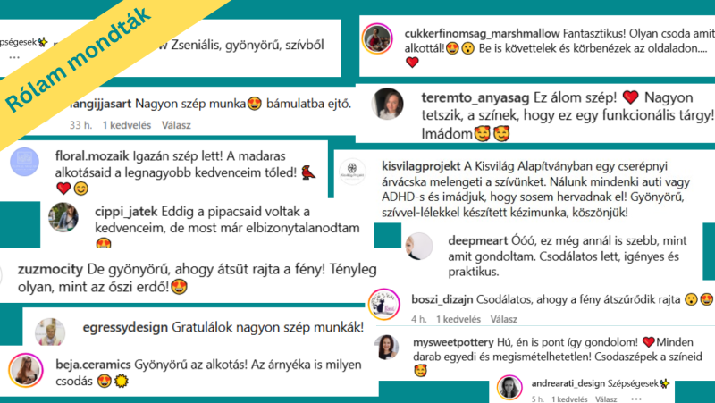 Hekeno Glass visszajelzések az Instagramon